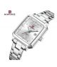 Naviforce Square Class Edition Watch For Women Silver (NF-9252g-7) - On Installments - IS-0212