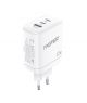 Faster USB-C Super Fast Charging Wall Charger with PD Cable White (PD-67W) - On Installments - IS-0214