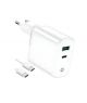 Infinix 20W Wall PD Charger With Type-C To Type-C Cable White (XC05) - On Installments - IS-0221