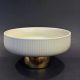 HomeCart Ceramic Fruit Bowl with Gold Metal Base