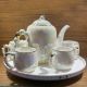 HomeCart Ceramic Tea Set ? Cups and Kettle ? 6pcs with Revolving Tray (H7046)