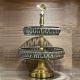 HomeCart Two-Tier Decorative Dessert Stand ? Gold Detailing (H7058)