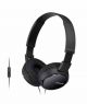 Sony Wired On-Ear Headphones With Microphone Black (Mdr-ZX110AP) - On Installments - IS-0213