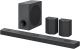 LG S95QR Intelligent Soundbar with 810W Power and 9.1.5 Channels with 5 Vertical Atmos Speakers and Back Speakers Included. Dolby Atmos, DST:X and IMAX Surround Sound - Silver Dark Steel-(LG)