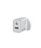 Rofee 30W Dual Port Smart and Fast Wall Charger (RG-130)-White - On Installments - IS-0194