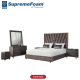 Diamond Supreme Foam Oxford Bed Set With Side Table
