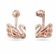  Swarovski Swan drop earrings Swan, Red - Rose gold-tone plated