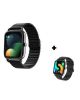 Haylou RS4 Plus Smart Watch With Dual Straps (Magnetic + Silicone)-Black - On Installments - IS-0112