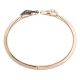 Swarovski Facet Swan Bangle, Black and White Crystals, Rose-Gold Tone Coloured with Mixed Metal Finish
