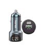 Rofee 20W Dual Port Smart and Fast Car Charger Black (RC-201) - On Installments - IS-0112