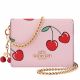 Coach Mini Wallet On A Chain with a Heart Cherry Print - Pink