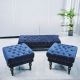 Galaxy 4 Seater Puffy Sets Fabric Blue Valvid - Only for karachi (SELF PICKUP)