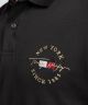Tommy Hilfiger Polo Shirt 1985 New York Short Sleeve Men's Logo - Black