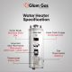 Glam Gas Hybrid Water Heater (Electric + Gas) - 50 Gallon (8x8) Steel