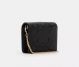 Coach Mini Wallet On A Chain In Signature Smooth Calf Leather- Black