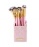 Muicin Natural Hair Studded Makeup Brushes 12 Pieces Set Pink  - ISPK-0157