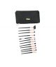Muicin Black Pouch Rose Gold Eye Brush Set - 12Pcs  - ISPK-0157