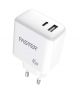 Faster USB-C Super Fast Charging Wall Charger with PD Cable White (PD-45W) - On Installments -SE