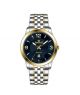 Timezone Infinity Nebula Watch For Men Two Tone Golden ( TZ-1333)-Blue - On Installments - IS-0205