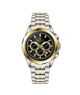 Timezone Chronograph Daystride Watch For Men Two Tone Gold (TZ-1325)-Black - On Installments - IS-0205