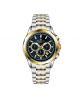 Timezone Chronograph Daystride Watch For Men Two Tone Gold (TZ-1325)-Blue - On Installments - IS-0205