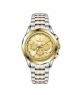 Timezone Chronograph Daystride Watch For Men Two Tone Gold (TZ-1325)-Gold - On Installments - IS-0205