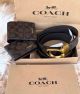Coach Men’s Wallet , Card Case & Belt Set - Brown Black