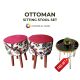 Ottoman Sitting Stool Set of 2, Stylish and Comfortable Available in All Colors by AHQ INTERIOR