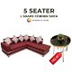 5 Seter L shape Corner sofa with news paper cover cushis for Living rooms All Color Available By AHQ INTERIOR