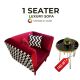 1 Seater luxury Sofa with 1 Free Cushi tractive design Customize All Color Available By AHQ INTERIOR 
