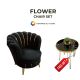 2 chairs + table flower chair set e table gift free Available in All Colors by AHQ INTERIOR
