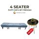 4 Seater Puffy Sofa Set Premium Malai Velvet 5 Year Guarantee All Color Available By AHQ INTERIOR