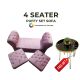 4 Seter New Modern imported Malai velvet Tufted Sethi Set Sofa 5 years Guarantee All Color Available By AHQ INTERIOR