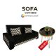 Sofa Cum Bed unique style with Arms pure Imported Fabric 12 years guarantee Available in All Colors by AHQ INTERIOR