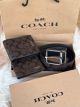 Men’s Accessory - CardCase , Wallet & Belt Set - Dark Brown