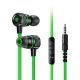Plextone G20 Mark IV Metal Bass Magnetic Hammerhead Noise Cancelling In-Ear Gaming Earphones Headset with Type C and 3.5mm Jack – Green