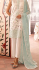 Cross Stitch unstitched 3 Pcs Lawn Suit (Pearl White Jacquard) - Eid Deals
