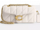 COACH Tabby 20 Quilted Shoulder Bag With Chain - White