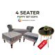 4 Seer Puffy Set Sofa important Malai velvet 5 years guarantee All Color Available By AHQ INTERIOR 