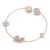 Swarovski Swan bracelet Magnetic closure, Swan, Pink, Rose gold-tone plated