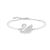  Swarovski Swan Bangle Silver Crystals in Rhodium