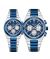 Naviforce Bond Chrono Watch For Couples Blue (nf-8048C-2) - On Installments - IS-0212