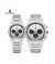 Naviforce Bond Chrono Watch For Couples Silver (NF-8048C-7) - On Installments - IS-0212
