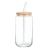 HomeCart Ice Tea Glass Tumbler 470ml with Bamboo Lid