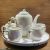 HomeCart Ceramic Tea Set ? Cups and Kettle ? 6pcs with Revolving Tray (H7046)