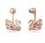  Swarovski Swan drop earrings Swan, Red - Rose gold-tone plated