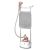 Black & Decker 2000W  Digital 2L Garment Steamer, White/Gold - GSTM2050 MZ