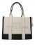 Marc Jacobs The Leather Large Tote Bag - Black White
