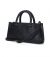 T Monogram Embossed East West Small Rectangular Tote - Black