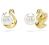 Swarovski Iconic Swan stud earrings , Crystal pearl - Gold-tone plated - Red